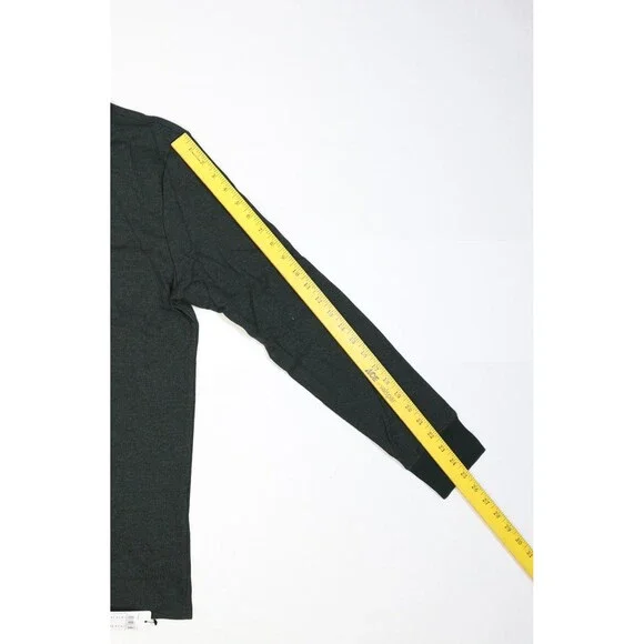 Intimissimi Uomo Shirt Mens Medium Green Long Sleeve Henley Thermal Rib Knit Top - Picture 3 of 12